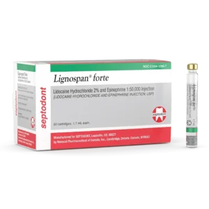 Septodont Lignospan 2% lidocaine w/ epinephrine 1:50,000 red 50/box