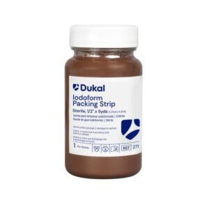 Dukal Plain Packing Strips, 1/2" x 5 yds 1 Bottle