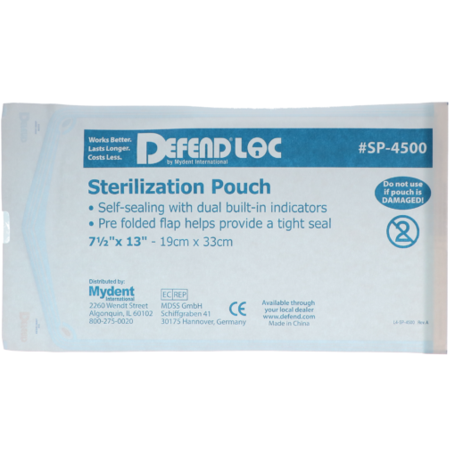 DEFEND PLUS Self Sealing Sterlization Pouches 7.5" x 13"