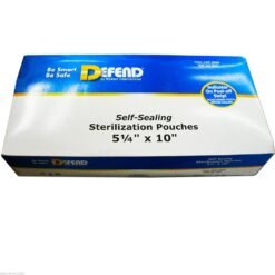 DEFEND PLUS Self Sealing Sterlization Pouches 5.25" x 10"