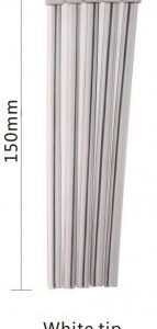 TMG 6" Disposable Saliva Ejector 100 pcs / Bag,  Clear/White tip