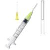10x 12cc non-sterile Luer-Lock Syringe, Irrigation,Root Canal, w 20Ga YELLOW Tip