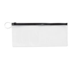 10" Vinyl Pouch- Black Zipper with Business card pocket - 144 / box