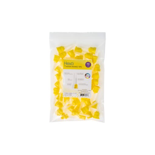 T-Mixer Style Mixing Tips - 1:1 / 2:1 - Yellow, Size Small (4.2mm) - Image 2