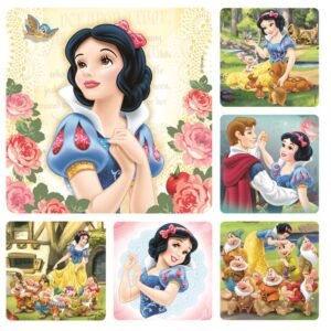 Snow White - 6 Assorted Stickers 100 Roll