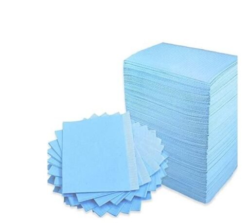 DEFEND® Plus Patient Bibs- Blue, 13″ x 18″ 500/Box