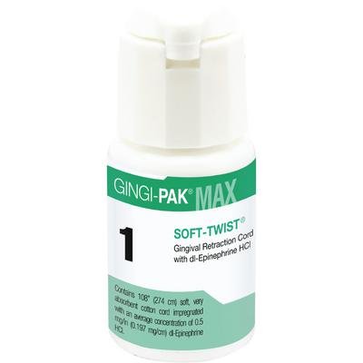 Gingi-Pak MAX Soft Twist #1 Thin with Epinephrine, 100% Cotton, 108"