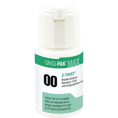 Gingi-Pak MAX Z-Twist Weave - #00 Very Thin with Epinephrine, 100% Cotton, 108"