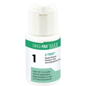 Gingi-Pak MAX Z-Twist Weave - #1 Thin with Epinephrine, 100% Cotton, 108"