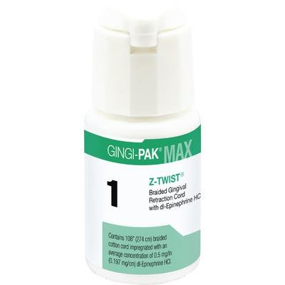 Gingi-Pak MAX Z-Twist Weave - #1 Thin with Epinephrine, 100% Cotton, 108"