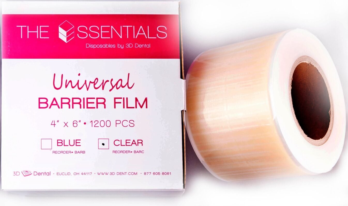 3D Dental ESSENTIALS BARRIER FILM 4X6 CLEAR 1200/BX