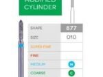 3D Dental Modified Cylinder,(Bevel) Diamond, Bur, Coarse, 877-010C 10/Pk