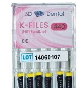 3D Dental K-File NiTi 21mm #08 6/Pk
