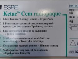 Ketac-Cem Triple Package - Glass Ionomer Luting Cement, 3 - 12 mL