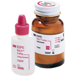 3M ESPE RelyX Luting cement kit - 16g powder, 9ml (11g) liquid, spoon, 2 mixing pads.