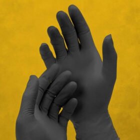 Adenna Dark Light Black Nitrile Powder Free (PF) Exam Gloves ( Medium )