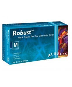 Robust Nitrile Powder-Free Examination Gloves 100/box -  SMALL ( Sky Blue )