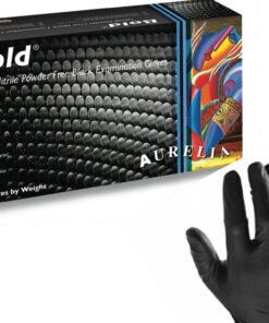 Bold Nitrile Powder-Free Examination Gloves 100/box- X SMALL ( Black )