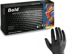 Bold Nitrile Powder-Free Examination Gloves 100/box- X SMALL ( Black )