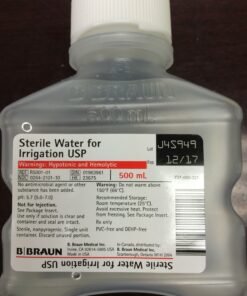 B BRAUN 500mL Sterile Water For Irrigation USP in Plastic Container