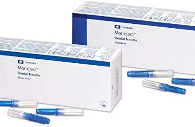 COVIDIEN/MEDICAL SUPPLIES MONOJECT™ 401 METAL HUB DENTAL NEEDLE 30G Short, 1" (0.305mmx2.5cm), Blue, Sterile, 100/bx