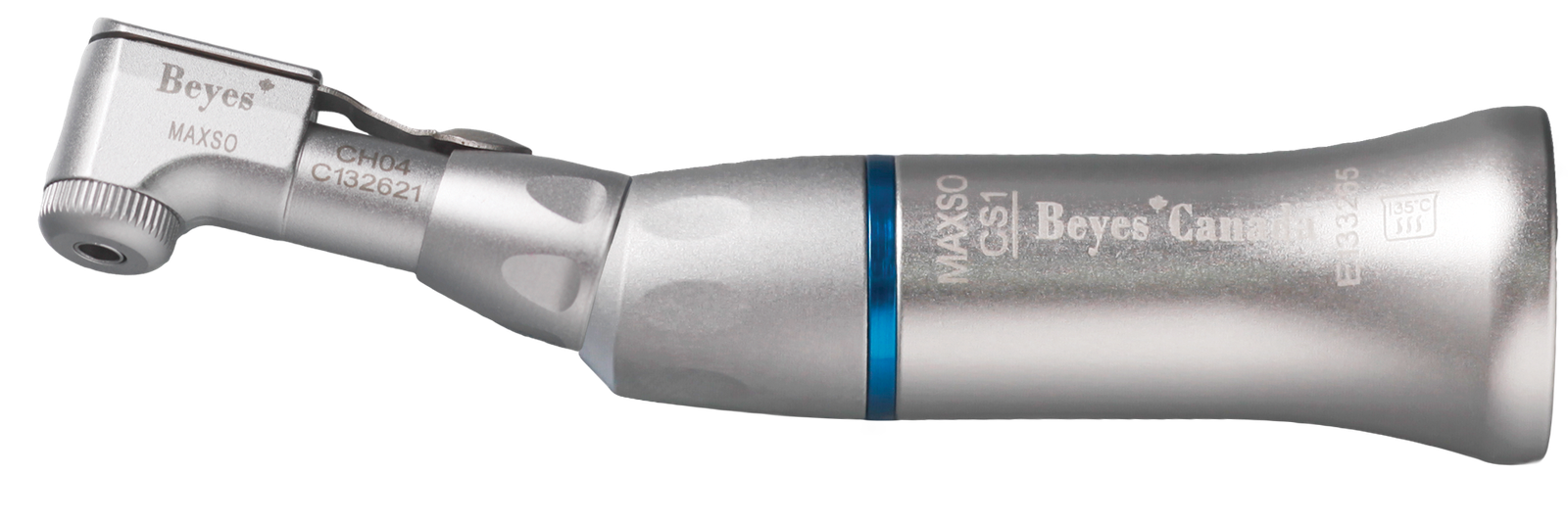 Beyes Dental Canada Inc. Low Speed Attachment - CS1-CH04, Contra Angle, 1:1, Non-Spray, Non-Optic, Latch Type, CA Burs