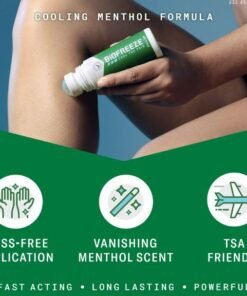 Pack of 3 Biofreeze® Pain Relieving Roll-On, 2.5 oz, Green, Cool the Pain 4% Menthol