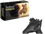 Safari® Powder Free Black Latex Exam Gloves Size XS