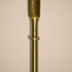 Abbott-Robinson™ Dust Shield Burs 1/4″ Shank, 3/8″ Head Lathe Burs 3/8" Cylinder (E3/8) Dual Cut Regular HP Carbide Bu