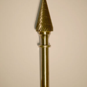 Abbott-Robinson™ Dust Shield Burs 1/4″ Shank 1/2" Head Lathe Burs 1/2" Cone (B1/2) Dual Cut Regular HP Carbide Bur