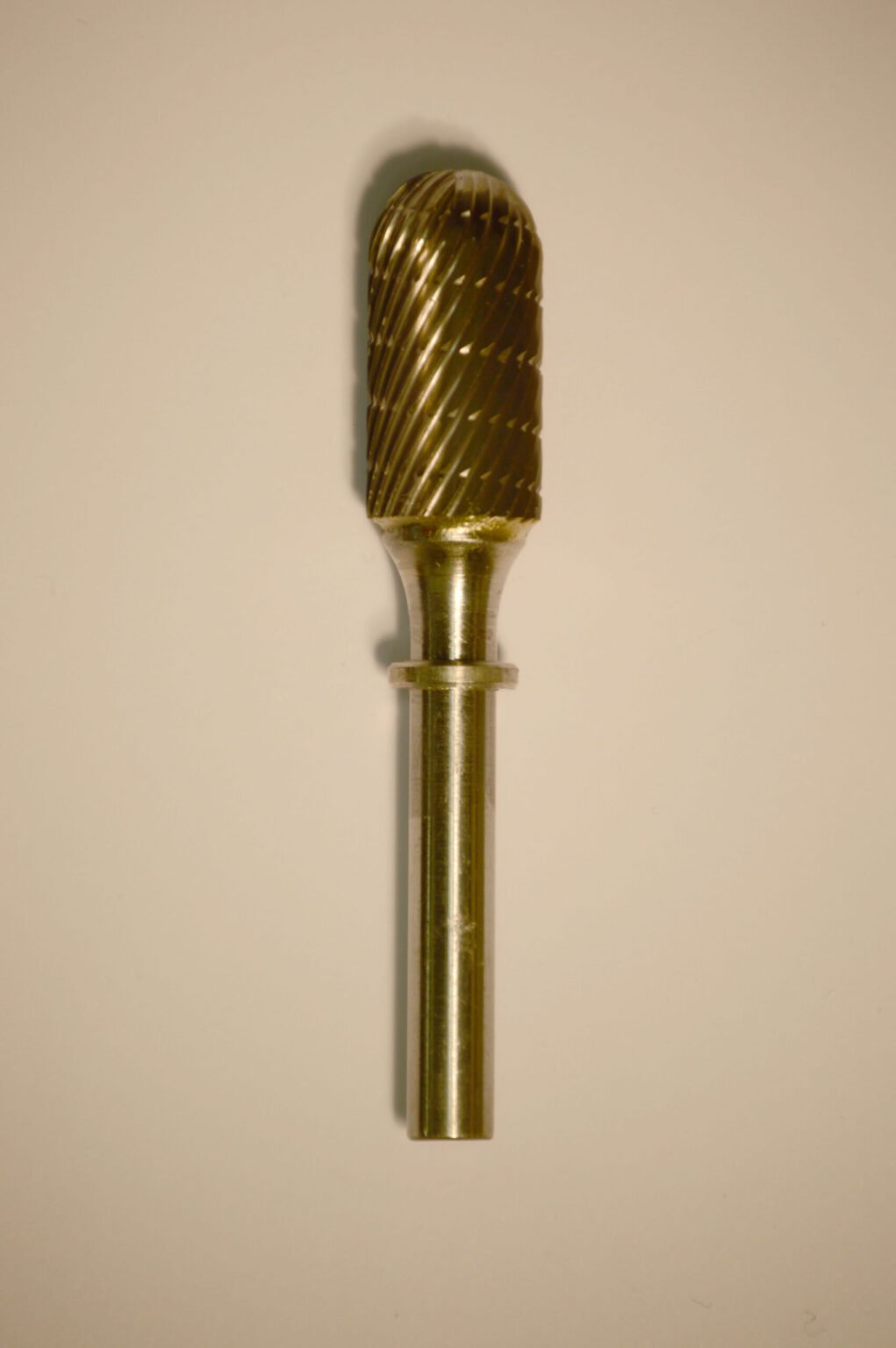 Abbott-Robinson™ Dust Shield Burs 1/4″ Shank 1/2" Head Lathe Burs 1/2" Barrel (F1/2) Dual Cut Regular HP Carbide Bur