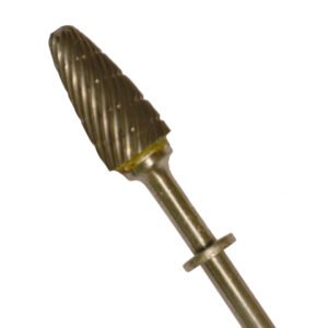  Abbott-Robinson™ Dust Shield Burs 3/32″ Small Flame (51A) Dual Cut Regular HP Carbide Bur 