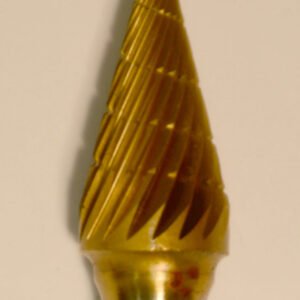  Buffalo Dental Gold Cap Burs, 1/4″ Shank, 3/8″ Head Lathe Burs 3/8" Cone (B3/8) TNT-Coated Dual Cut Regular HP Carbide Bur