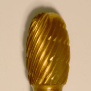  Buffalo Dental Gold Cap Burs, 1/4″ Shank, 3/8″ Head Lathe Burs 3/8" Egg (D3/8) TNT-Coated Dual Cut Regular HP Carbide Bur 