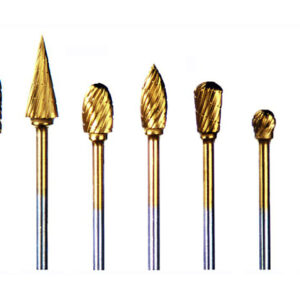 Buffalo Dental Gold Cap Lab Burs Taper 1/2"  TNT-Coated Dual Cut Regular Carbide Bur w/ 1/4" Shank