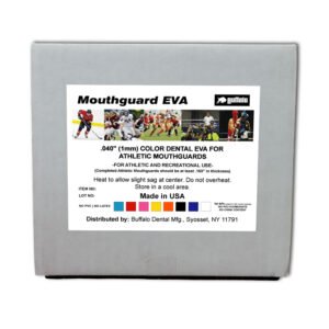 Buffalo Dental .040″ EVA Mouthguard Material .040" Clear EVA Bleaching Tray Mouthguard Material, 5"x5", Box of 12