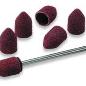 Buffalo Finishing and Polishing Products SoftGrind Intro Kit, Pkg of 10 Sleeves (9mm Head Diameter) and 1 HP Mandrel