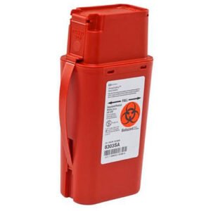 Covidien SharpSafetyâ„¢ Transportable Sharps Container, Red, 1 Quart, 1 Each