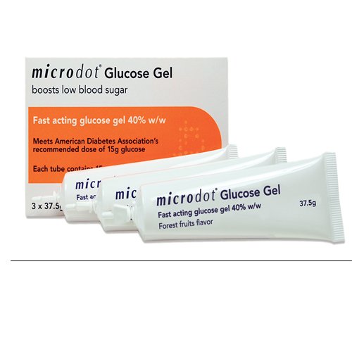 Glucose Supplement Microdot, 37.5 Gram Gel, Fruit Flavor, Emergency Kit Medication