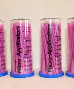 TMG Disposable Micro Applicators (Microbrush)  Fine Mauve - 100 pcs / Bottle  - Pack Of 4/Case