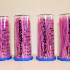 TMG Disposable Micro Applicators (Microbrush)  Fine Mauve - 100 pcs / Bottle  - Pack Of 4/Case