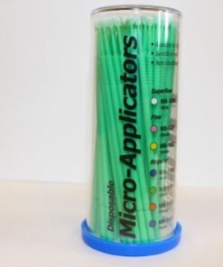 TMG Disposable Micro Applicators (Microbrush)  Regular Green - 100 pcs / Bottle - 4 Bottle / Case