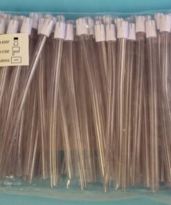 TMG 6" Disposable Saliva Ejector 100 pcs / Bag,  Clear/White tip