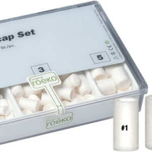 Roeko Comprecap Set: 150 assorted #1 - 7 mm, #3 - 10 mm and #5 - 12.5 mm Compression Caps