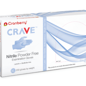 Cranberry Crave Nitrile ( Latex Free ) gloves x-small 200/box