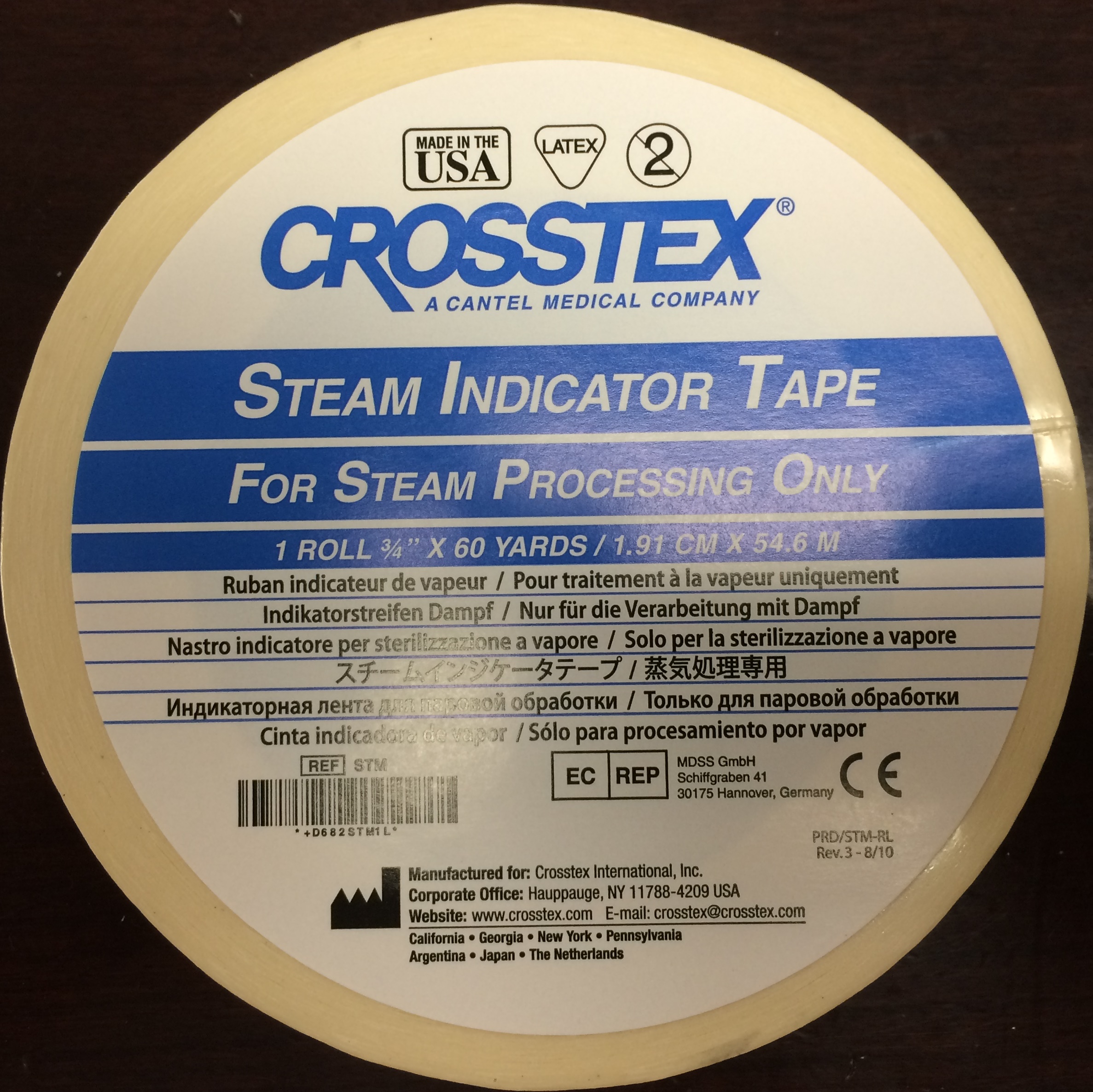 CROSSTEX STERILIZATION TAPE -  Tape, 3/4" x 60 yds, 18/cs