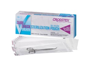 CROSSTEX STERILIZATION POUCHES - SELF SEALING - Pouch, 3½" x 9", Pink With A Purpose, 200/bx, 20 bx/cs