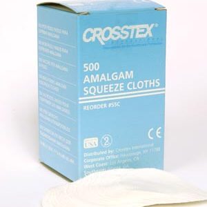 Crosstex S5C Amalgam Squeeze Cloth, 3", White (Pack of 500)