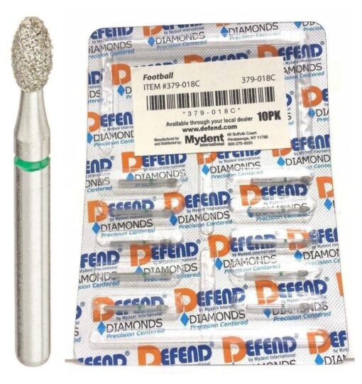 Defend DIAMOND BUR -  FOOTBALL 379-018C - 10/BURS