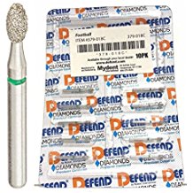 Defend Diamond Burs Football 379-018C Coarse Green,  10 Burs / pack